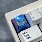 1U Ice Crystal Anodizing Color Ti-alloy Artisan Keycaps Precision Pointillism for Mechanical Keyboard -Bay Under Moon